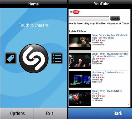 Shazam Qt per Symbian^3